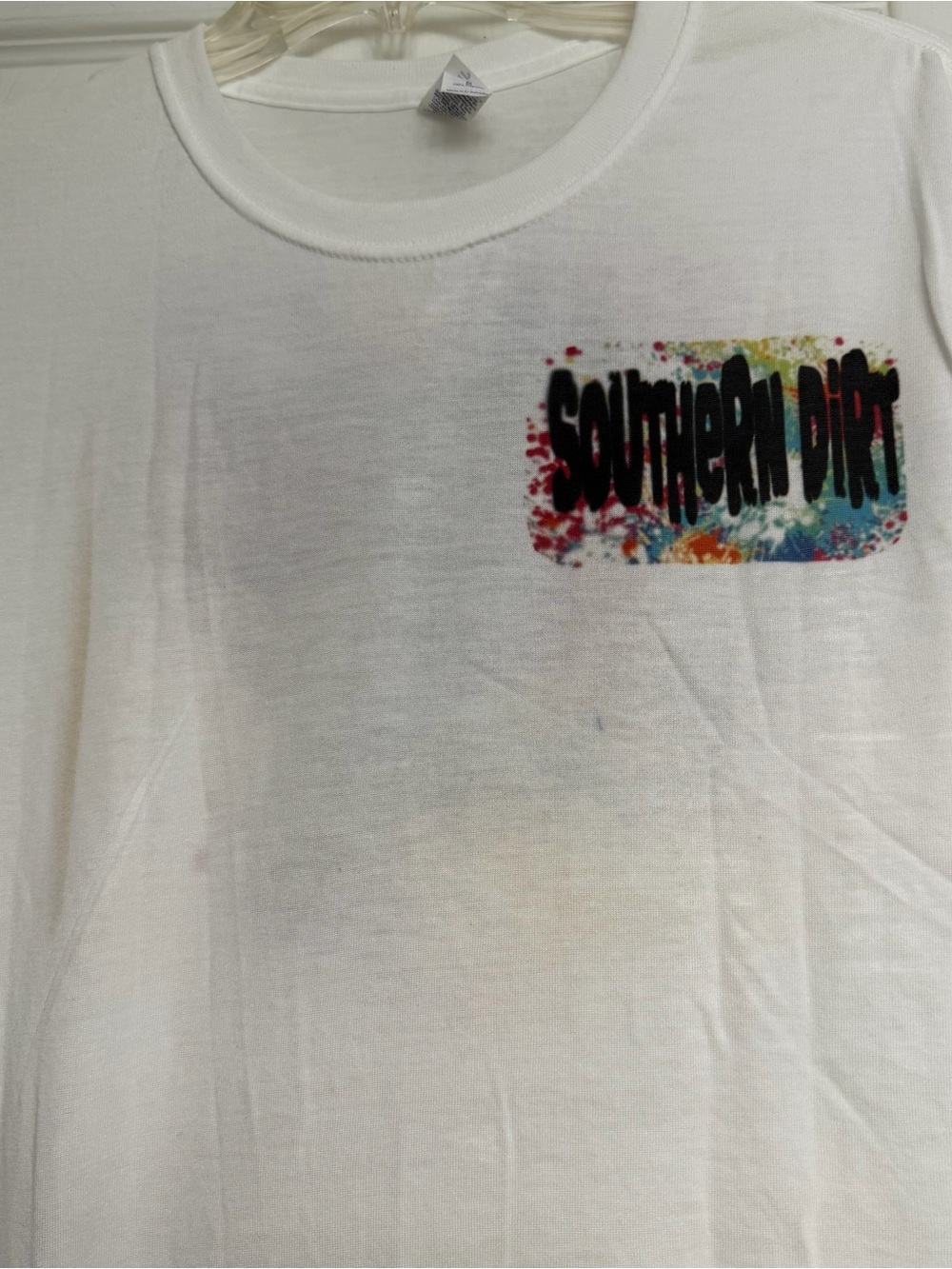 Salty Lil Beach Short Sleeve Tee - White with Multicolor Print - Picture 3 of 3